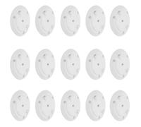 COHEALI 20pcs Security Camera Base Mount with Compact Design and Easy Installation, White Plastic round Camera Wall Plate for Home Decor and Wall Mounting, Modern Sl esthetic Appeal