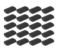 COHEALI 20pcs Stainless Steel Blank Dog Tags for Engraving, Rectangular Black Metal Stamping Tags with Polished Surface, Suitable for DIY Jewelry Making and Pet Identification on Outings
