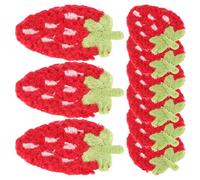 COHEALI 20pcs Strawberry Appliques Fabric Patches for Clothes Felt Sew on Vibrant Cartoonstyle Cute Decoration for Bags Hat DIY Crafts