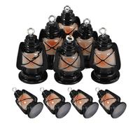 COHEALI 20pcs Vintage Resin Mini Lantern Charms for DIY Jewelry Making and Halloween Table Decorations, Black Retro Pendant Ornaments with Versatile Use and Deformation Resistance