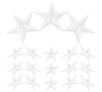 COHEALI 20pcs White Star-Shaped Iron-on Patches for Backpack and Accessories, Polyester Material, Hide Torn Spots, for DIY Activities and Shopping Mall Decoration