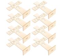 COHEALI 20pcs Wooden Altar Cross Decorations for Home and Studies, Sturdy Build Easy to Display Beige Wooden Cross Decor with Halloween Theme, Unique Artistic Touch Tabletop Centerpiece