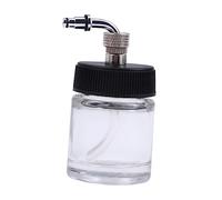 COHEALI 22cc Refillable Glass Airbrush Bottles Cover Adaptor Side Feed Paint Jars for Artists Fits 134 134K 133 133S Siphon Feed Airbrush