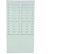 COHEALI 24 Slots Card Rack Multi-card Slot Storage Rack 15.7x5.9x3.1inch Plastic Wall-mounted Plain Design Safe and Easy to Take for Employee Entrance Office Attendance