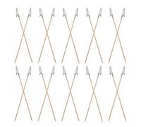 COHEALI 24pcs Alligator Clip Model Painting Clips Silver Alloy and Bamboo Stable Performance Safe Scratch-Free Painting DIY Supplies for Hobby Crafting