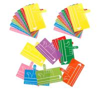 COHEALI 24pcs Guided Reading Strips with Abs Material, Consistent Word Spacing and Motivating Design, Eye-catching Finger Spacers for Handwriting, for Home Learning and Libraries