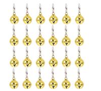 COHEALI 24pcs Mm Yellow Metal Decorative Collar Bells for Cats and Dogs Multi-function Hanging Bells Decoration for Christmas Pet Accessories and Bar or Restaurant Use