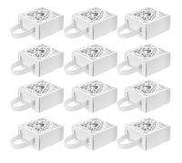 COHEALI 25pcs Hollow Heart Box Wedding Candy Boxes White Paper Cardboard Reusable Material Elegant Stylish Romantic Valentine's Day Packaging Decoration for Treats and Cookies