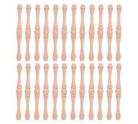 COHEALI 25pcs Unpainted Solid Wood Balusters with Intricate Carvings, Gourd Shaped Pillars for Cabinet Repair and Dining Rooms, Smooth Finish, Simple Maintenance, Timeless Aesthetic