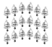 COHEALI 25pcs Vintage Alloy Bell Pendant Charms for DIY Jewelry Making Lightweight Tiny Craft Bells with Melodious Sound for Necklaces Bracelets Pet Collar Charms Wind Chime Decorations