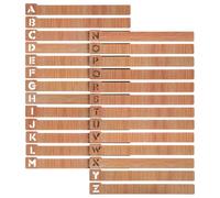 COHEALI 26 Pcs Creative Wooden Bookmarks for Teachers and Students, Lightweight Portable Book Marks with A-z Alphabetical Design, for Reading and Office Use in Brown