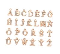 COHEALI 26Pcs Alloy Alphabet Pendants with Delicate Letter Charms for DIY Jewelry Making Skin Friendly English Letter Pendants for Bracelets Necklaces Keychains and Accessories