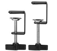 COHEALI 2pcs 360° Rotatable Metal Base C-Shaped Cantilever Clamps Desk Mounting Brackets for Work Surface Table Clamp Holder