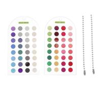 COHEALI 2pcs Acrylic Color Analysis Template Cards Portable Double-sided Seasonal Palette Guide with Beaded Chain for Fashion Styling and Makeup Coordination in Spring