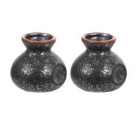 COHEALI 2pcs Ceramics Craft Mini Toothpick Holder Retro Flower Vases for Desktop Decor Simple Vintage Style Hydroponic Plant Containers and Dried Flower Display Table Centerpieces for Home