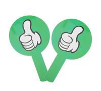 COHEALI 2pcs Classroom Voting Paddles Double Sided Thumbs up Thumbs down Signs Lightweight Plastic Boards with Markings for Home Education and School Use