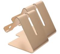 COHEALI 2pcs Desktop Metal Phone Stand Cellphone Stand Universal Holder for Mobile Phone and Tablet Aluminium Alloy Creative Portable Design Golden Colour for Watching Video Movies in Dorm