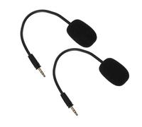 COHEALI 2pcs Detachable Gaming Headset Mic Boom with Mute Function and Sponge Cap Wired Microphone Attachment Compatible with PC Gaming Headphones for Singing