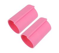 COHEALI 2pcs Diamond Art Canvas Roller Clamps, Portable Plastic Painting Scroll Holder for Space-Saving Storage and Smooth Unrolling, for On-the-go Diamond Art Creation in Pink