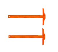 COHEALI 2pcs Double Side Scale T Shape Ruler Plastic Measuring Tool Safe to Use Easy to Store for Office and School Artists and Craftsmen