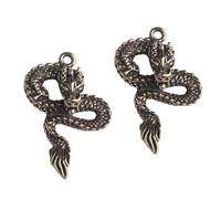 COHEALI 2pcs Dragon Keychain Decor Brass Craft DIY Pendant Retro Unique Golden Dragon Shape Desktop Decor Accessory
