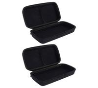 COHEALI 2pcs Eva Microphone Carrying Bag with Shockproof Lining and Organizing Compartments, Portable Waterproof Storage Case for Daily Use and Travel, Black Professional Protective