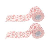 COHEALI 2pcs Floral Toilet Paper Rolls Printed with Rose Design, Thick and Gentle Touch Wood Pulp Paper Bathroom Tissue for Bathroom and Party Favors