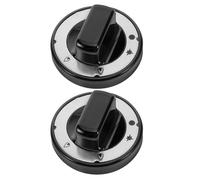 COHEALI 2pcs Gas Grill Knobs 70mm | Commercial Stove Control Knobs High Temperature Resistant | Universal Replacement for Oven, Cooktop and Range, Black