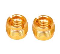 COHEALI 2pcs Gold Microphone Clip Adapter Screws for Mic Stand Thread Conversion, Stainless Steel Microphone Clamp Connecting Parts, Compatible with Mic Holders and Mounts