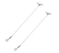 COHEALI 2pcs Heavy Duty Stainless Steel Ceiling Sign Hanger Wire Kit with Adjustable Wire Rope Hooks for Picture Frames and Lamps, for Commercial Spaces and Schools