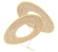 COHEALI 2pcs Helmet Sun Shade Hard Hat Visor Brim Wheat Straw Wide Brim Design Lightweight Sun Shade for Hard Hat Construction Worker Gardening Site Building Random Color