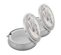 COHEALI 2pcs Holy Communion Box Rosary Box Small Catholic Jewelry Case Portable Metal Keepsake Case for First Communion Travel Souvenir