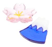 COHEALI 2pcs Japanese Style Glass Chopstick Rests for Fork and Spoon, Decorative and Unique Tableware Holders to Keep Eating Area Clean and Prevent Rolling, for Tabletop Decoration