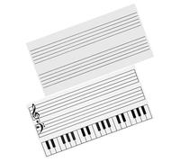 COHEALI 2pcs Magnetic Music Staff Whiteboard Sheets, Flexible Rubber Dry Erase Boards with Five Line Staff for Piano Learning and Kitchen Message Use