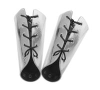 COHEALI 2pcs Medieval Costume Bracers for Adult Men, Silver Smooth Metal Arm Guards with Polished Finish and Ergonomic Arc Design, Safe for Costumes, for Role Play and Theater Performances