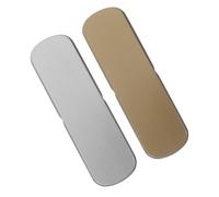 COHEALI 2pcs Metal Pencil Case Set, Small Flat Pen Holder with Makeup Brush Storage, Gold and Silver Portable Stationery Organizer for School and Office Use