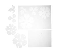 COHEALI 2pcs Peony Flower Heat Shrink Sheets Semitransparent Precut Plastic for DIY Hair Accessories Artistic Crafting with Precise Distortion Shrink Technology