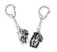COHEALI 2pcs Pet Ash Key Chain Urn Key Chain Aluminium Alloy with Strong Lid Accommodates Small Pet Ashes for Memorable Place for Loving Friends and Family