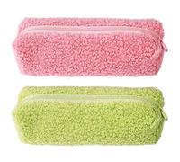 COHEALI 2Pcs Plush Pencil Bag Pen Pouch Portable Multipurpose Pen Case Soft Storage Bag for Daily Use and Cosmetic Organizer Random Color Random Color