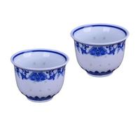 COHEALI 2pcs Porcelain Teacup Vintage Kung Fu Tea Cup White Retro Design Fine Workmanship Decorative Home Use