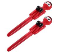COHEALI 2pcs Red Boxing Ballpoint Pens for School with 1.0mm Ink Tips, Compact and High Visibility Design, for Home Office Supplies and Goodie Bags