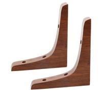 COHEALI 2pcs Shelf Bracket Shelf Corner Bracket Wooden L Shape Strong Bearing Capacity Safe Support for Display and Storage Brown