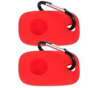 COHEALI 2Pcs Silicone Protective Tracker Sleeve Compatible with Tile Pro 2022, Portable Anti-Fall Case for Keychains and Bags Red