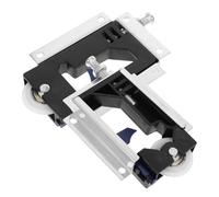 COHEALI 2pcs Sliding Door Closet Wheels Aluminium Alloy Thickened Structure Silver Visible Mounting Design Smooth Sliding Experience Easy Installation for Noise-Sensitive Environments