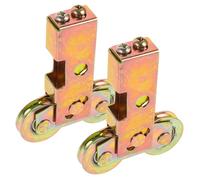 COHEALI 2Pcs Sliding Door Rollers with Steel Ball Bearing Wheels and Axle Pulleys, Galvanized Iron Hardware Accessories for Cabinet Doors and Windows, Low Noise with Good Mute Effect