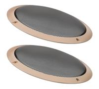 COHEALI 2pcs Speaker Grille Cover 8 Inch Metal Abs Mesh Golden Guard