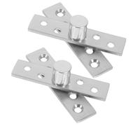 COHEALI 2pcs Stainless Steel Hidden Pivot Door Hinges Smooth Rotation Heavy Duty Invisible Hardware for Wood Doors Compact Fit for Cabinets Corrosion-Resistant Design