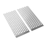 COHEALI 2pcs Stainless Steel Rhinestone Painting Rulers Precise Grid Alignment and Plum Blossom Scale Design, Anti-slip Edge for Embroidery and Artwork Sessions