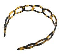 COHEALI 2pcs Tortoiseshell Headband Hair Hoops 6.5inch Hollow out Anti-slip Easy to Wear Chic Design Lightweight Acrylic Hair Decoration Birthdays and Personal Parties Random Random Color