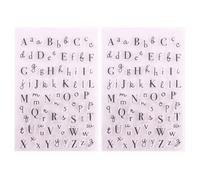 COHEALI 2pcs TPR Letter Stamps for Cards and Schedule Book with See-Through Design and Precise Placement, Includes Protective Acetate Sheet for DIY Scrapbooking and Crafting
